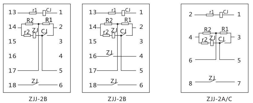 ZJJ-2B內(nèi)部接線(xiàn)及外引接線(xiàn)圖
